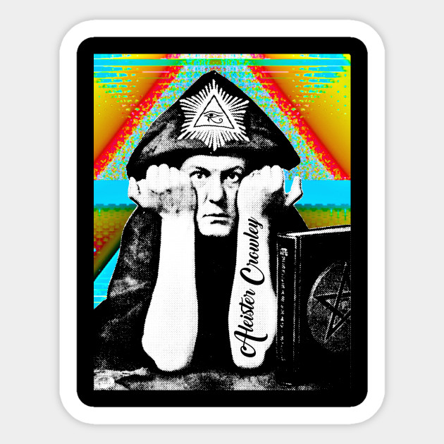 Aleister Crowley Psychedelic Art Print Design
